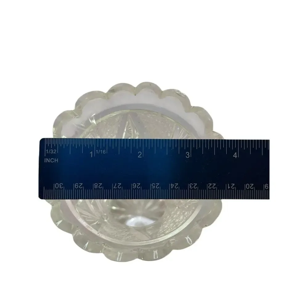 Antique ABP McKee Glass Innovation Corset Vase Cut Floral EAPG 5.5